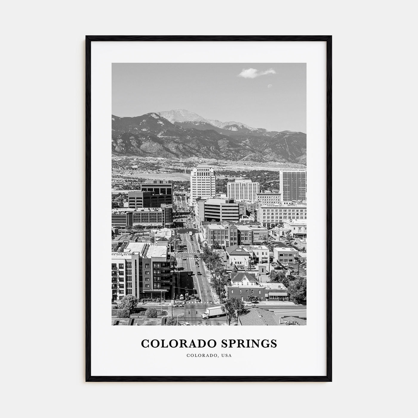 Colorado Springs Portrait B&W Poster