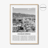 Colorado Springs Print Black and White, Colorado Springs Wall Art, Colorado Springs Poster, USA, United States, North America