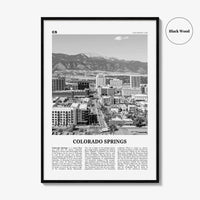 Colorado Springs Print Black and White, Colorado Springs Wall Art, Colorado Springs Poster, USA, United States, North America