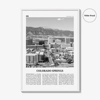 Colorado Springs Print Black and White, Colorado Springs Wall Art, Colorado Springs Poster, USA, United States, North America