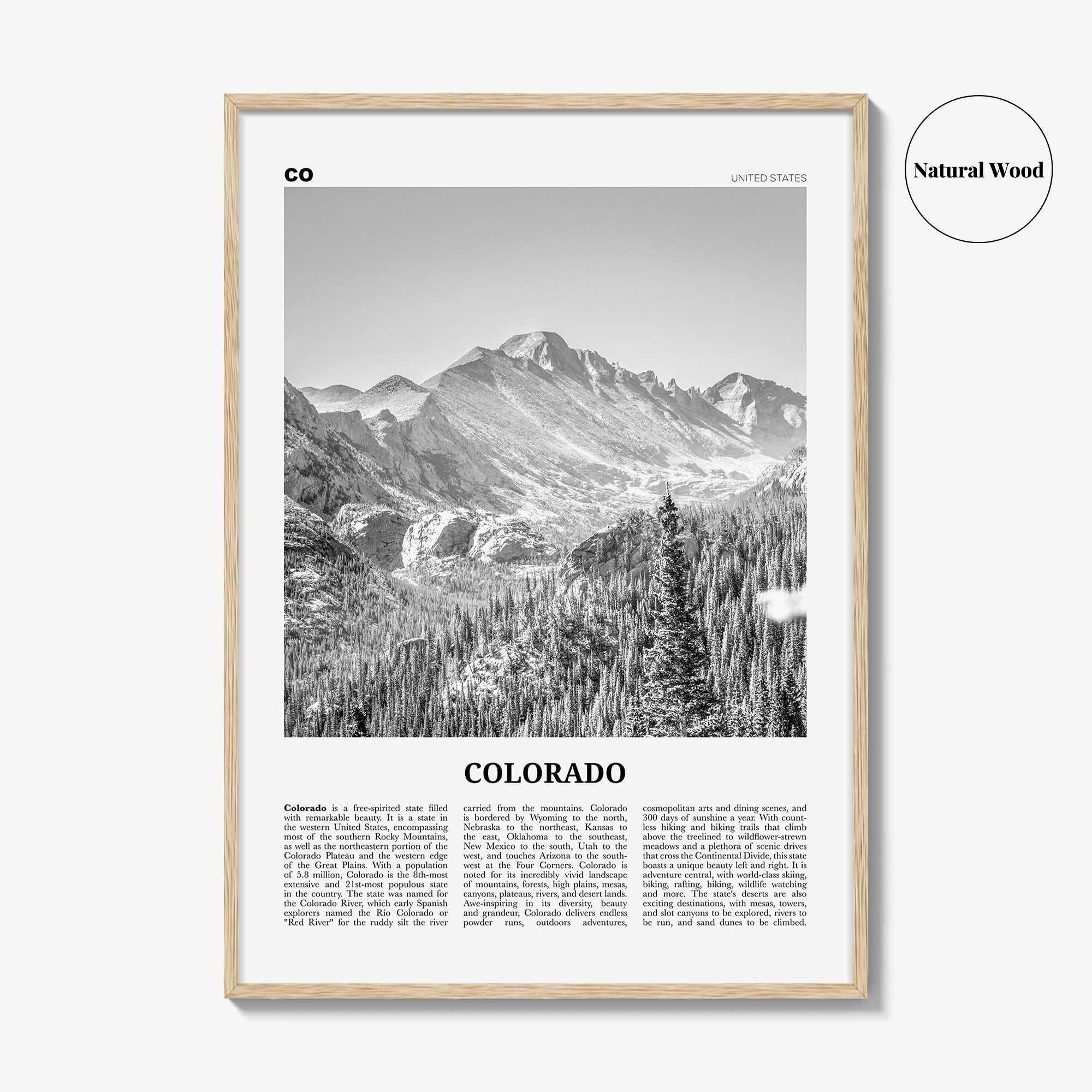 Colorado Print Black and White No 1, Colorado Wall Art, Colorado Poster, Colorado Photo, Colorado Wall Decor, USA, United States