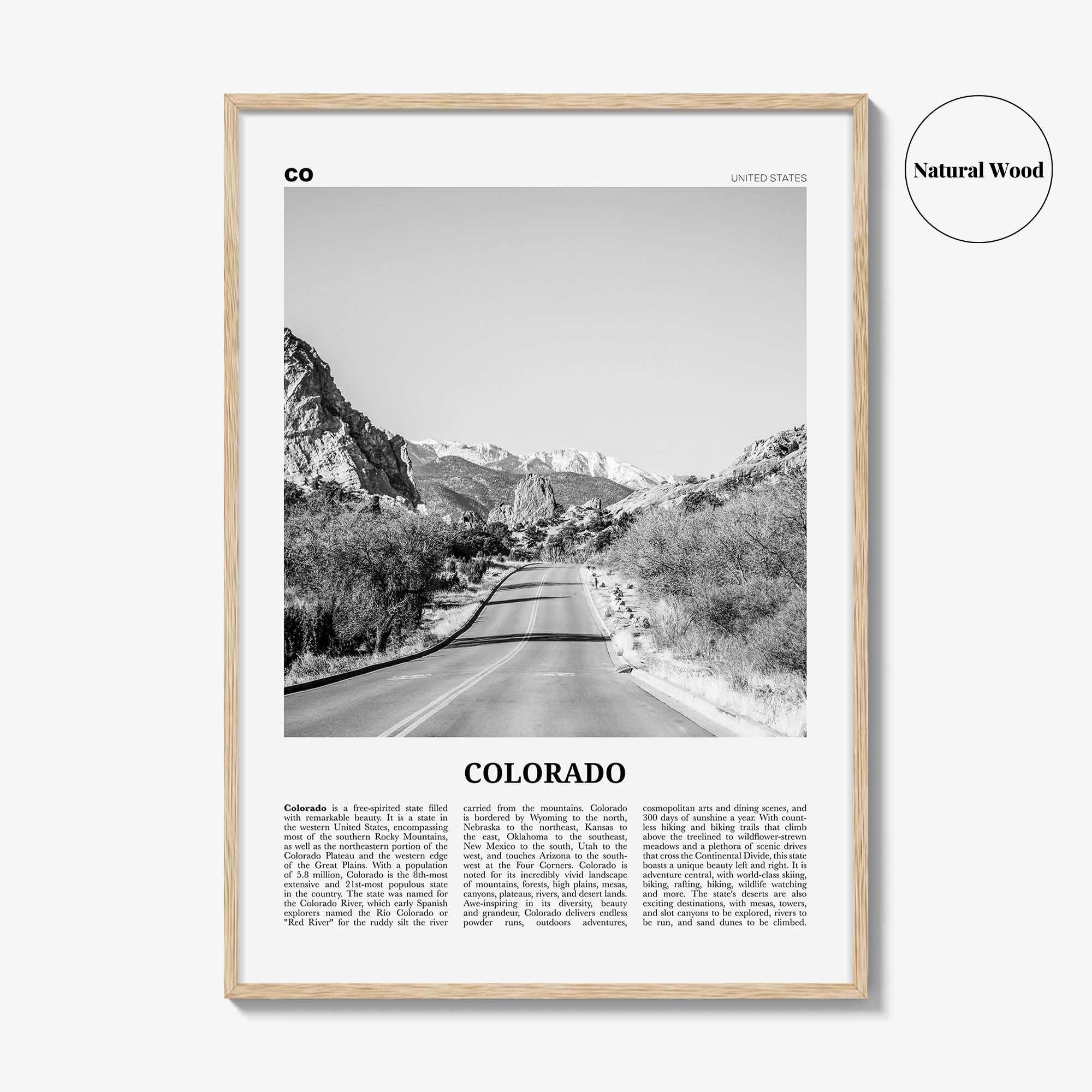 Colorado Print Black and White No 2, Colorado Wall Art, Colorado Poster, Colorado Photo, Colorado Wall Decor, USA, United States