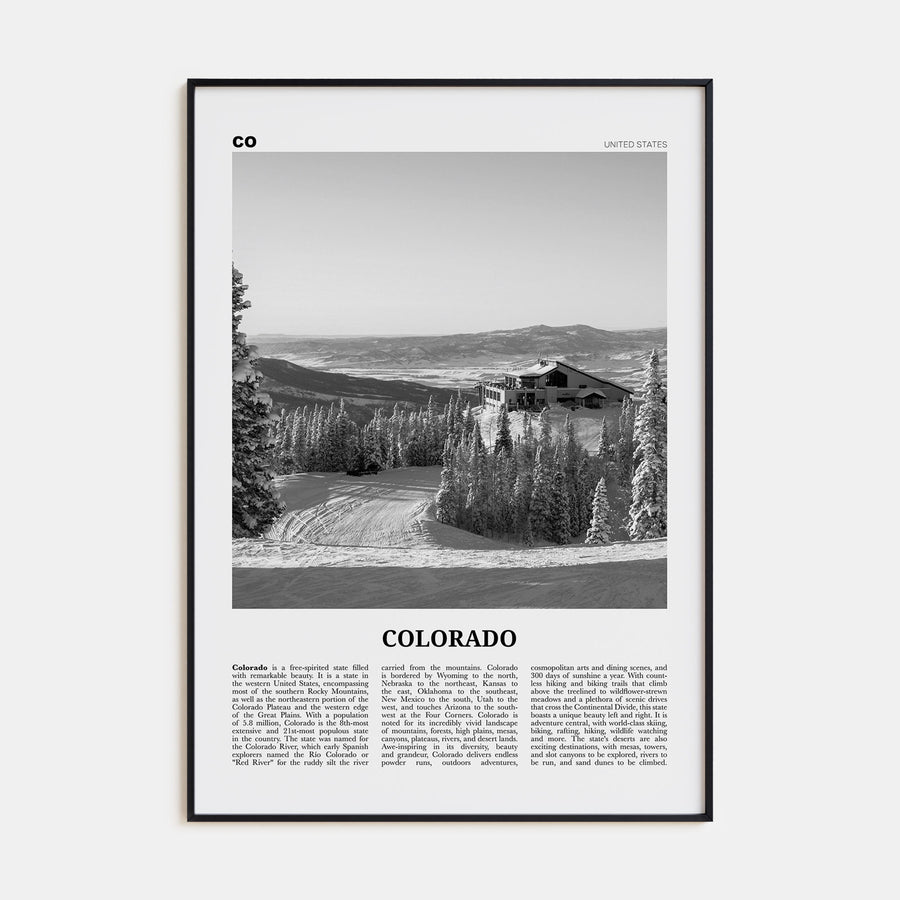 Colorado Travel B&W No 3 Poster