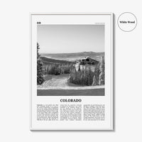 Colorado Print Black and White No 3, Colorado Wall Art, Colorado Poster, Colorado Photo, Colorado Wall Décor, Colorado Map, United States