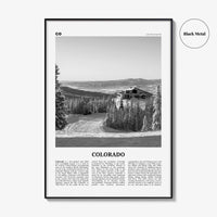 Colorado Print Black and White No 3, Colorado Wall Art, Colorado Poster, Colorado Photo, Colorado Wall Décor, Colorado Map, United States