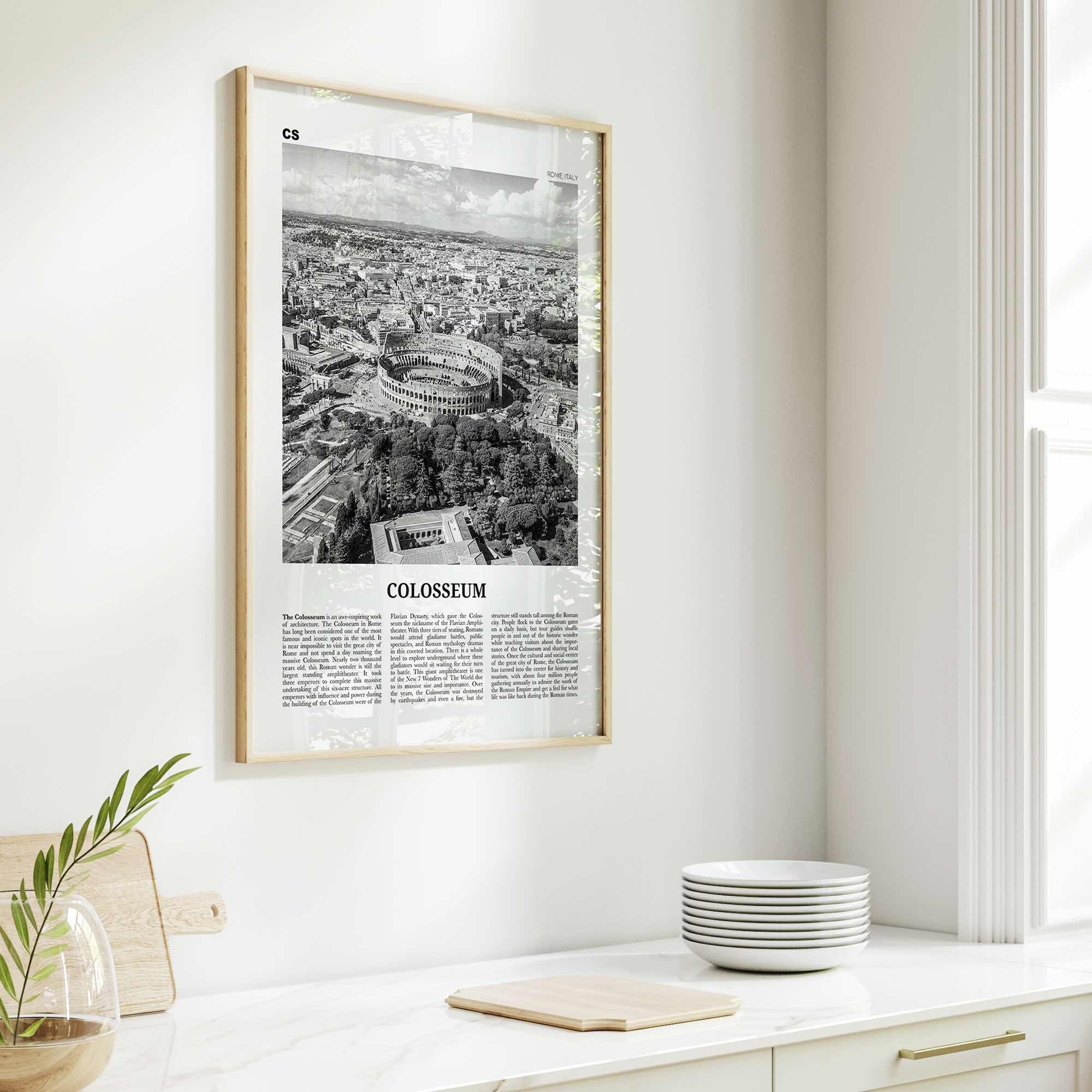 Colosseum Print Black and White, Colosseum Wall Art, Colosseum Poster, Colosseum Photo, Colosseum Wall Décor, Colosseum Map, Rome, Italy