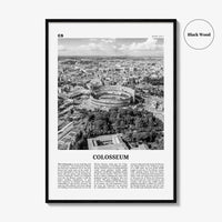 Colosseum Print Black and White, Colosseum Wall Art, Colosseum Poster, Colosseum Photo, Colosseum Wall Décor, Colosseum Map, Rome, Italy