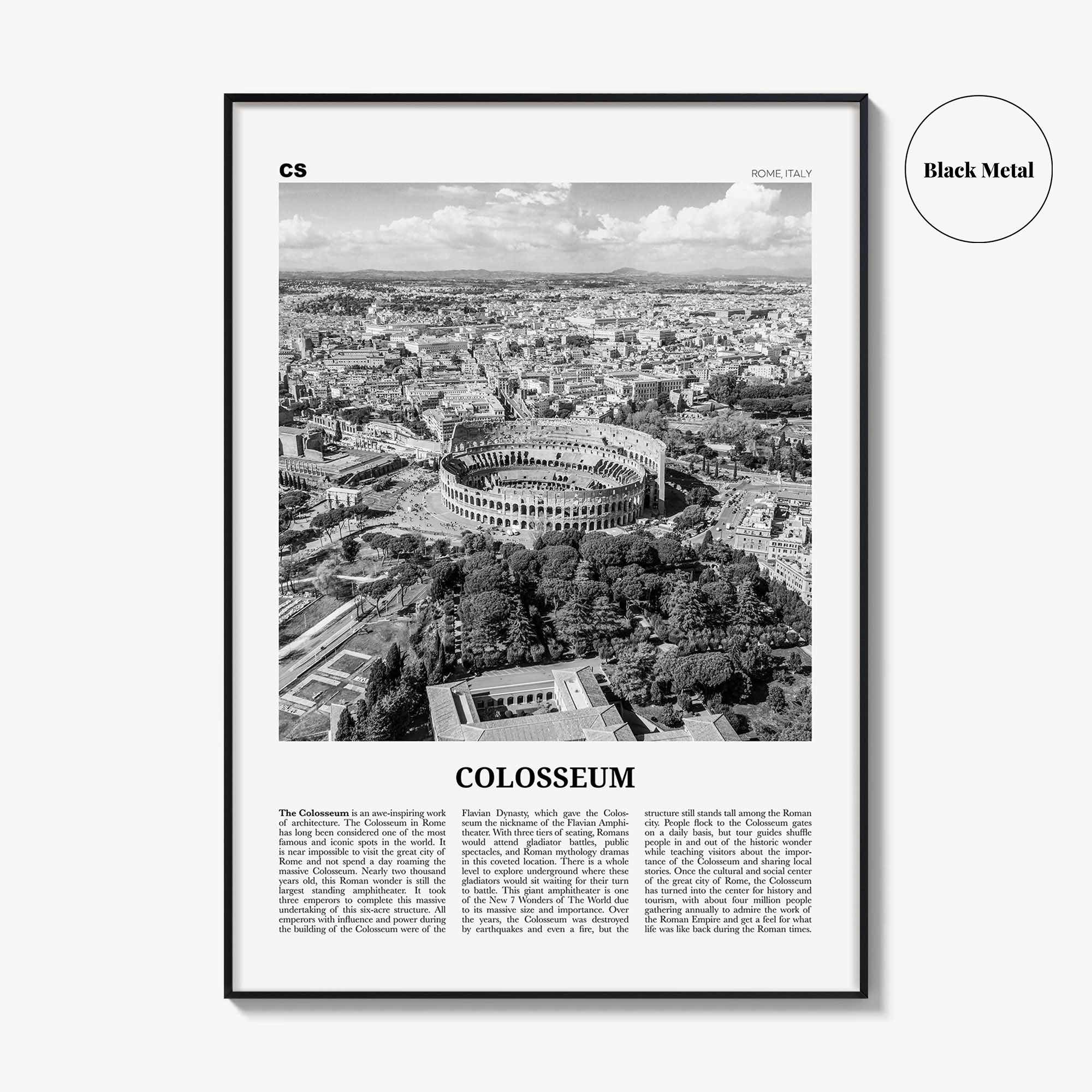 Colosseum Print Black and White, Colosseum Wall Art, Colosseum Poster, Colosseum Photo, Colosseum Wall Décor, Colosseum Map, Rome, Italy