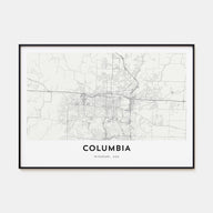 Columbia, Missouri Map Landscape Poster