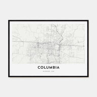 Columbia, Missouri Map Landscape Poster