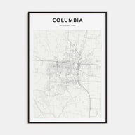 Columbia, Missouri Map Portrait Poster