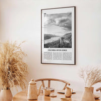 Columbia River Gorge Print Black and White, Columbia River Gorge Wall Art, Columbia River Gorge Poster, Columbia River Gorge Photo