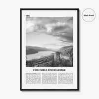 Columbia River Gorge Print Black and White, Columbia River Gorge Wall Art, Columbia River Gorge Poster, Columbia River Gorge Photo