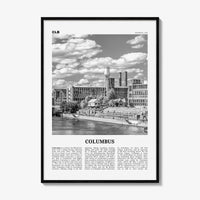 Columbus Print Black and White Georgia, Columbus Wall Art, Columbus Poster, Columbus Photo, Columbus Wall Décor, USA, United States