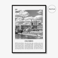Columbus Print Black and White Georgia, Columbus Wall Art, Columbus Poster, Columbus Photo, Columbus Wall Décor, USA, United States