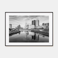 Columbus, Ohio Landscape B&W Poster