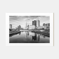 Columbus, Ohio Landscape B&W Poster