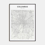 Columbus, Ohio Map Portrait Poster