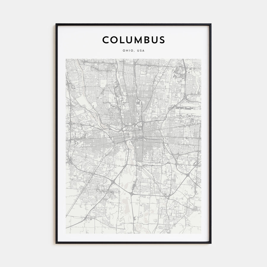 Columbus, Ohio Map Portrait Poster