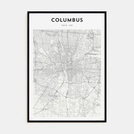 Columbus, Ohio Map Portrait Poster