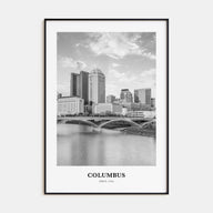 Columbus, Ohio Portrait B&W No 1 Poster
