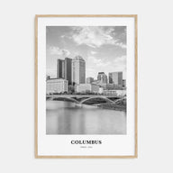 Columbus, Ohio Portrait B&W No 1 Poster