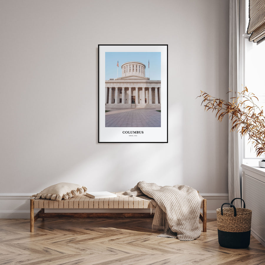Columbus, Ohio Portrait Color No 2 Poster