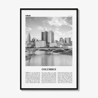 Columbus Print Black and White Ohio No 1, Columbus Wall Art, Columbus Poster, Columbus Photo, Columbus Decor, USA, United States, America