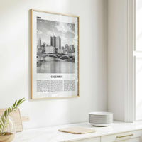 Columbus Print Black and White Ohio No 1, Columbus Wall Art, Columbus Poster, Columbus Photo, Columbus Decor, USA, United States, America