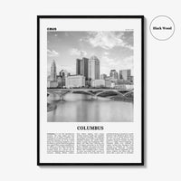 Columbus Print Black and White Ohio No 1, Columbus Wall Art, Columbus Poster, Columbus Photo, Columbus Decor, USA, United States, America