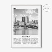 Columbus Print Black and White Ohio No 1, Columbus Wall Art, Columbus Poster, Columbus Photo, Columbus Decor, USA, United States, America