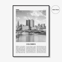 Columbus Print Black and White Ohio No 1, Columbus Wall Art, Columbus Poster, Columbus Photo, Columbus Decor, USA, United States, America