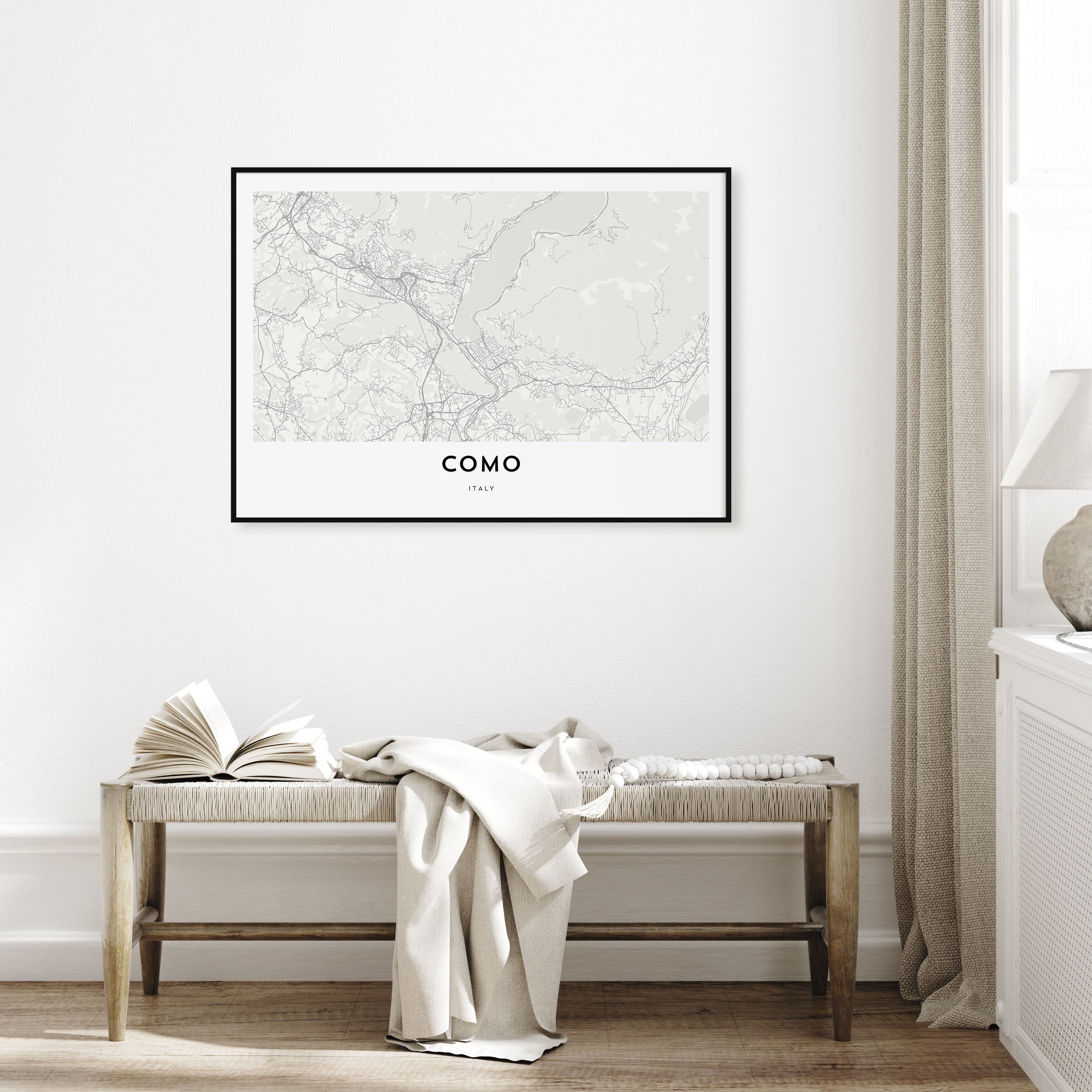 Como Map Landscape Poster