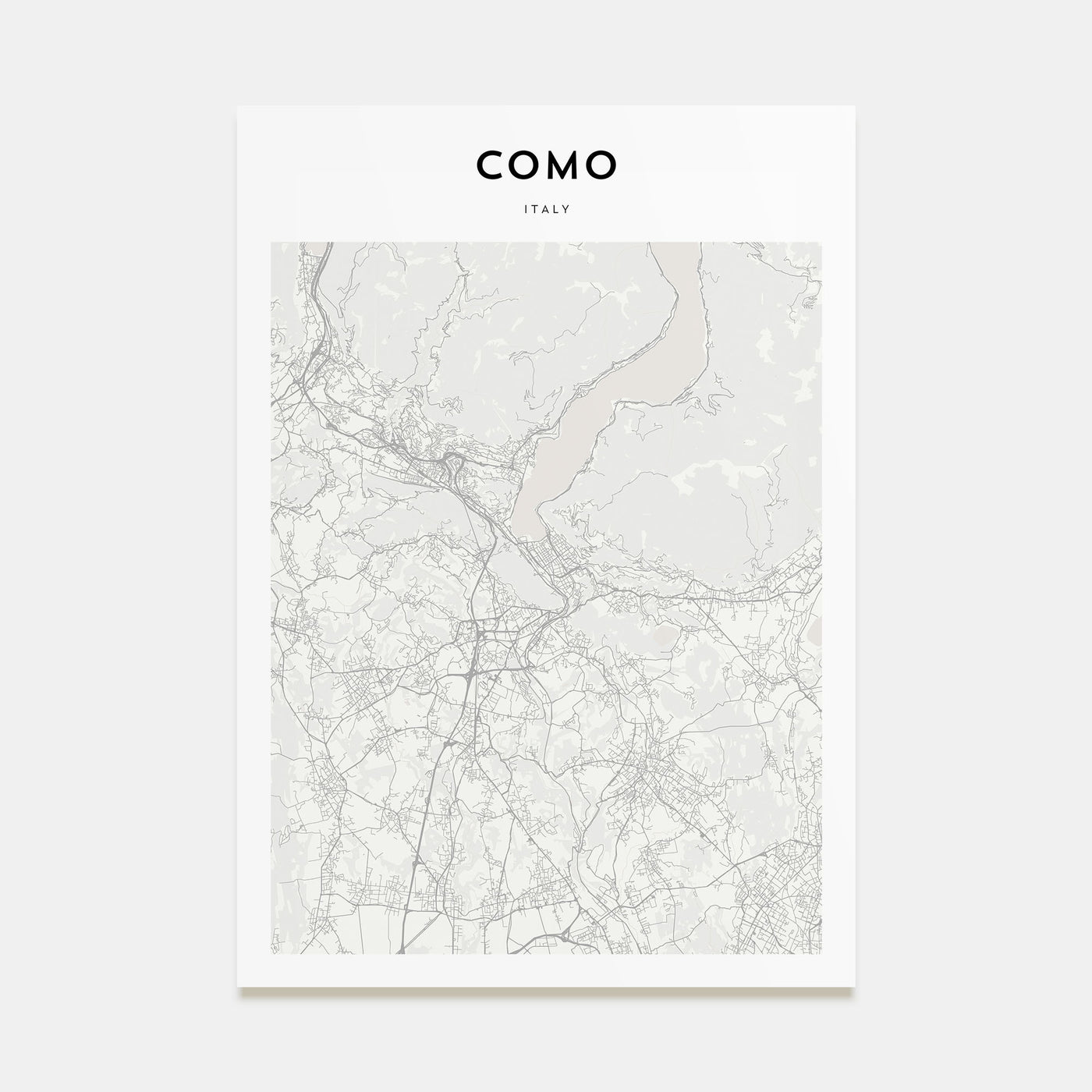Como Map Portrait Poster