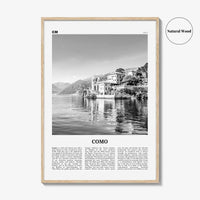 Como Print Black and White No 1, Como Wall Art, Como Poster, Como Photo, Como Wall Decor, Lake Como Print, Italy, Lago di Como, Italia