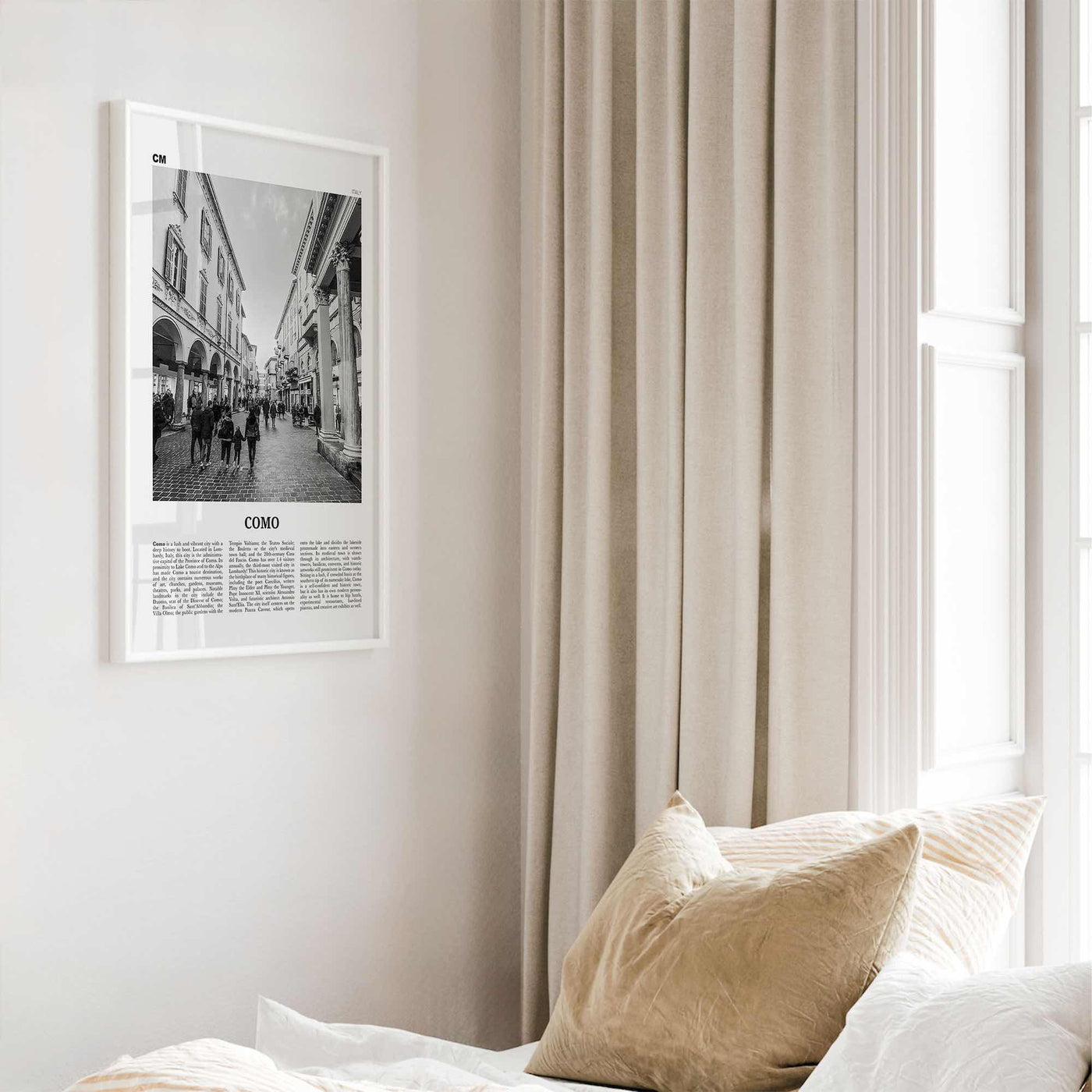 Como Print Black and White No 2, Como Wall Art, Como Poster, Como Photo, Como Wall Decor, Lake Como Print, Italy, Lago di Como, Italia