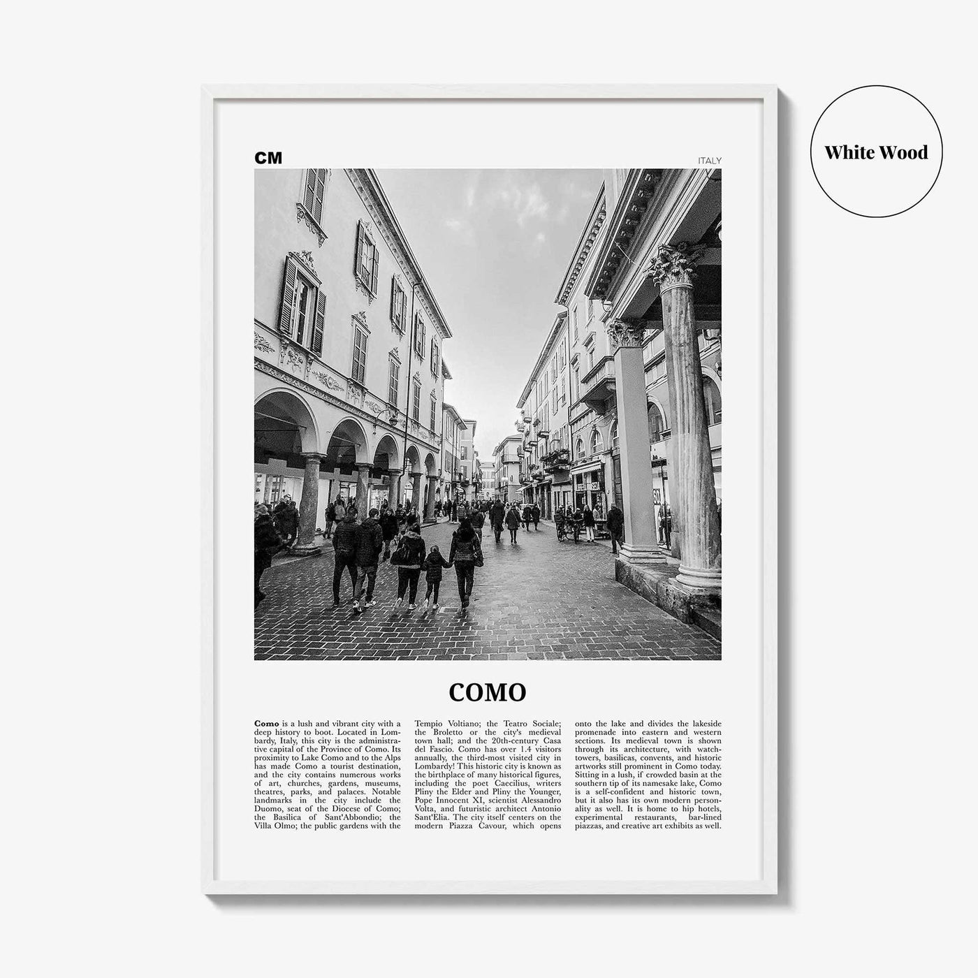Como Print Black and White No 2, Como Wall Art, Como Poster, Como Photo, Como Wall Decor, Lake Como Print, Italy, Lago di Como, Italia