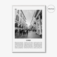 Como Print Black and White No 2, Como Wall Art, Como Poster, Como Photo, Como Wall Decor, Lake Como Print, Italy, Lago di Como, Italia