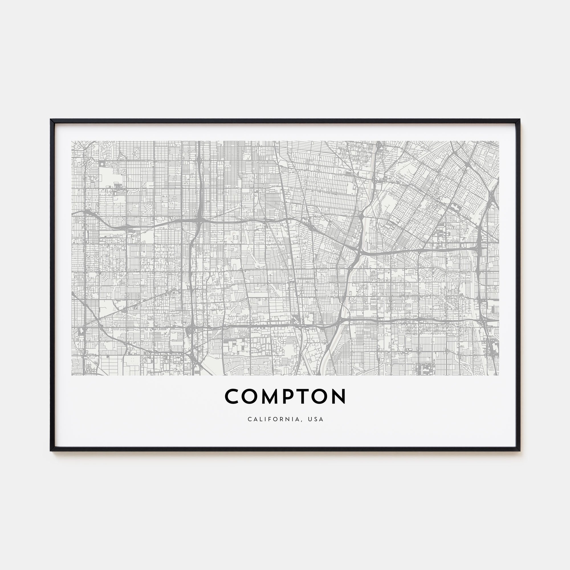 Compton Map Landscape Poster