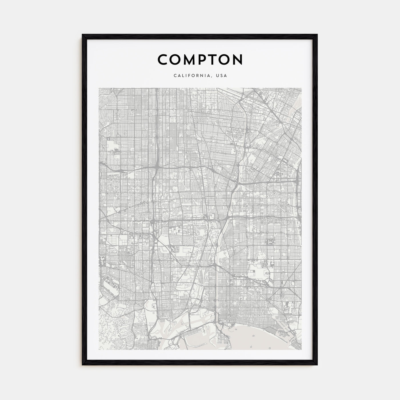 Compton Map Portrait Poster