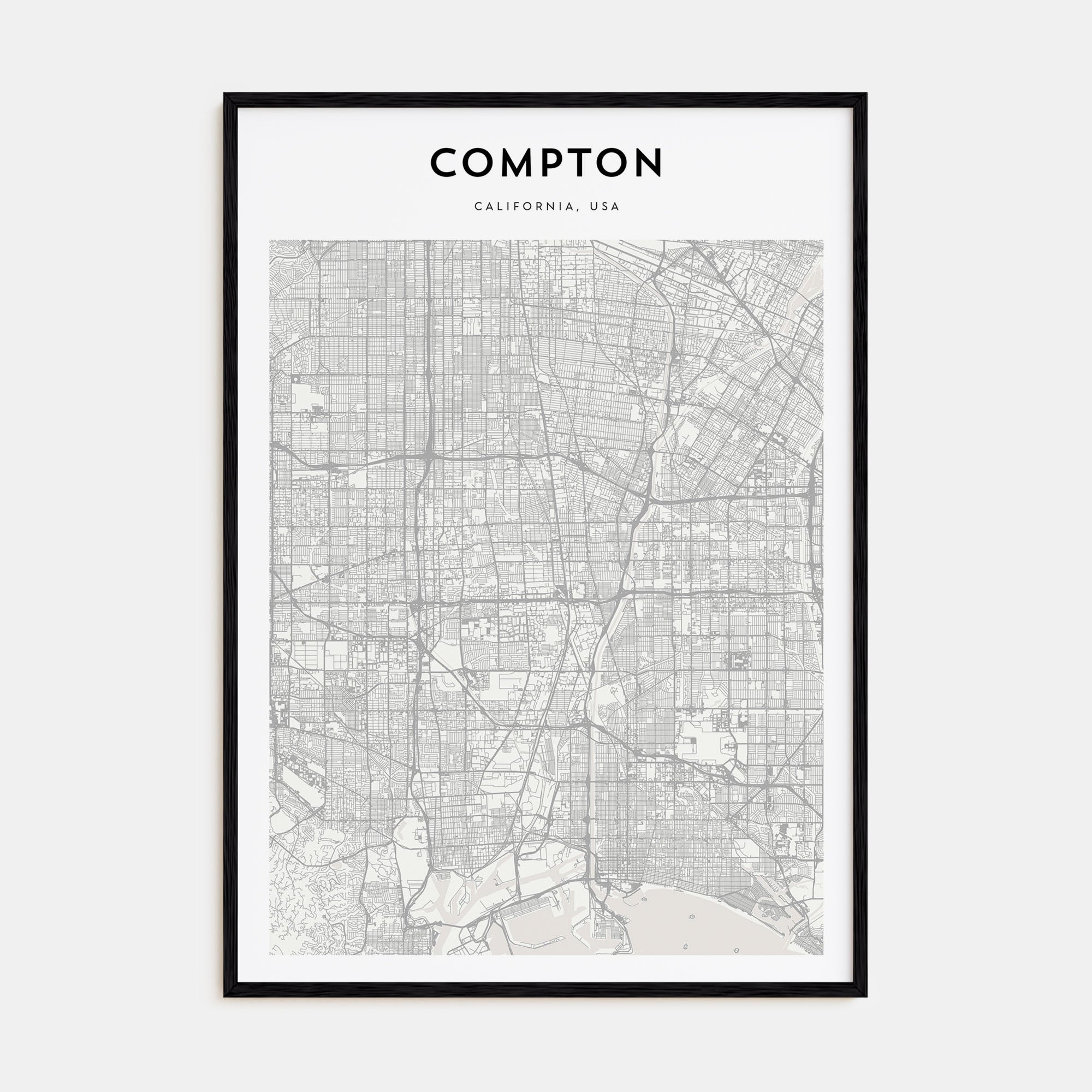 Compton Map Portrait Poster