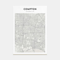 Compton Map Portrait Poster
