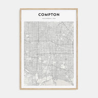 Compton Map Portrait Poster
