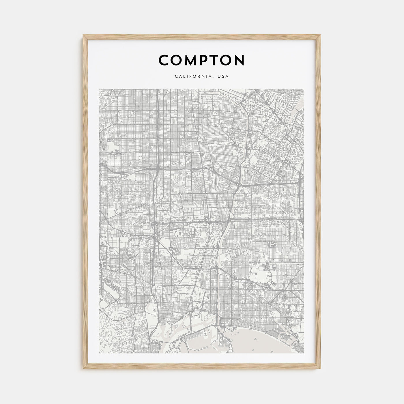Compton Map Portrait Poster