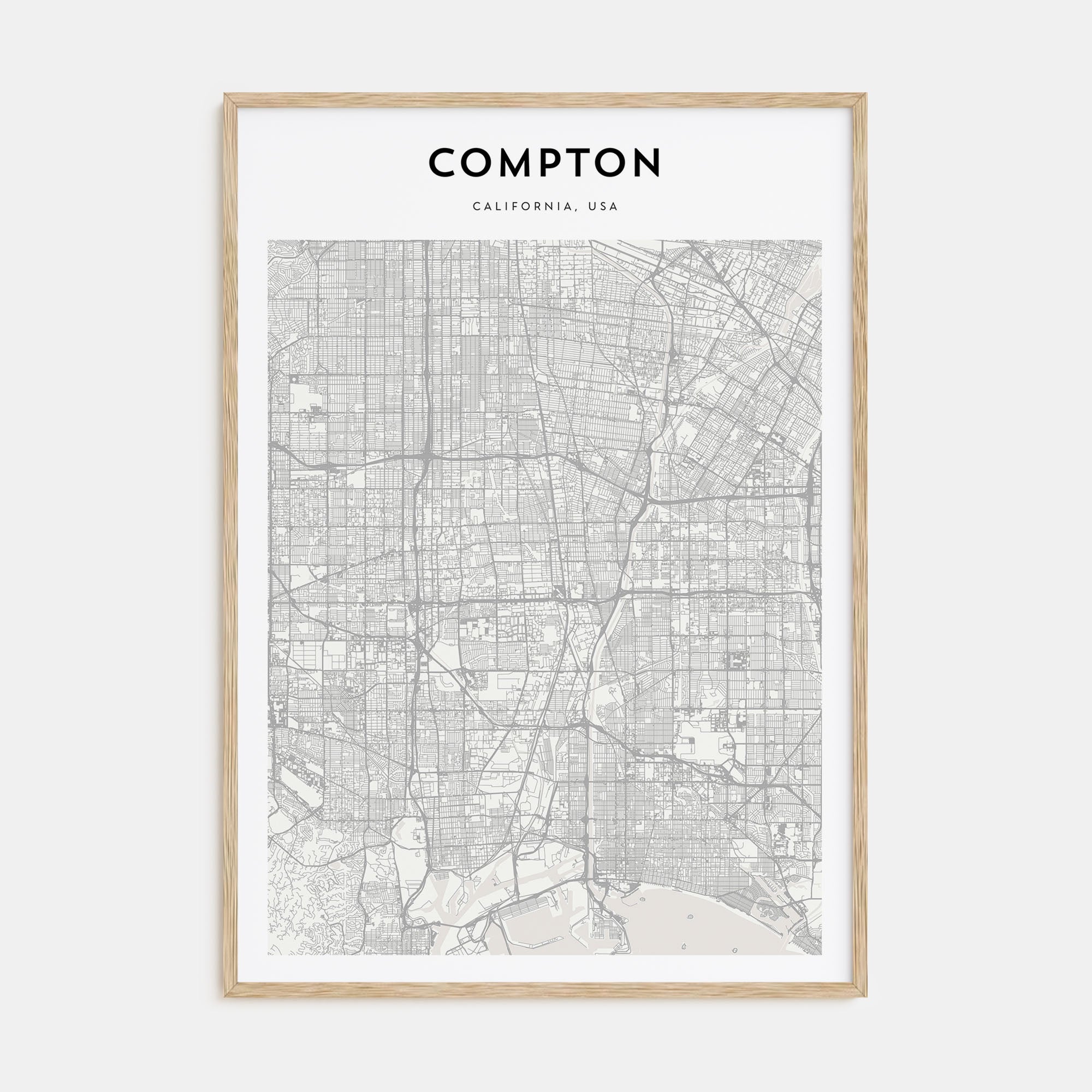 Compton Map Portrait Poster