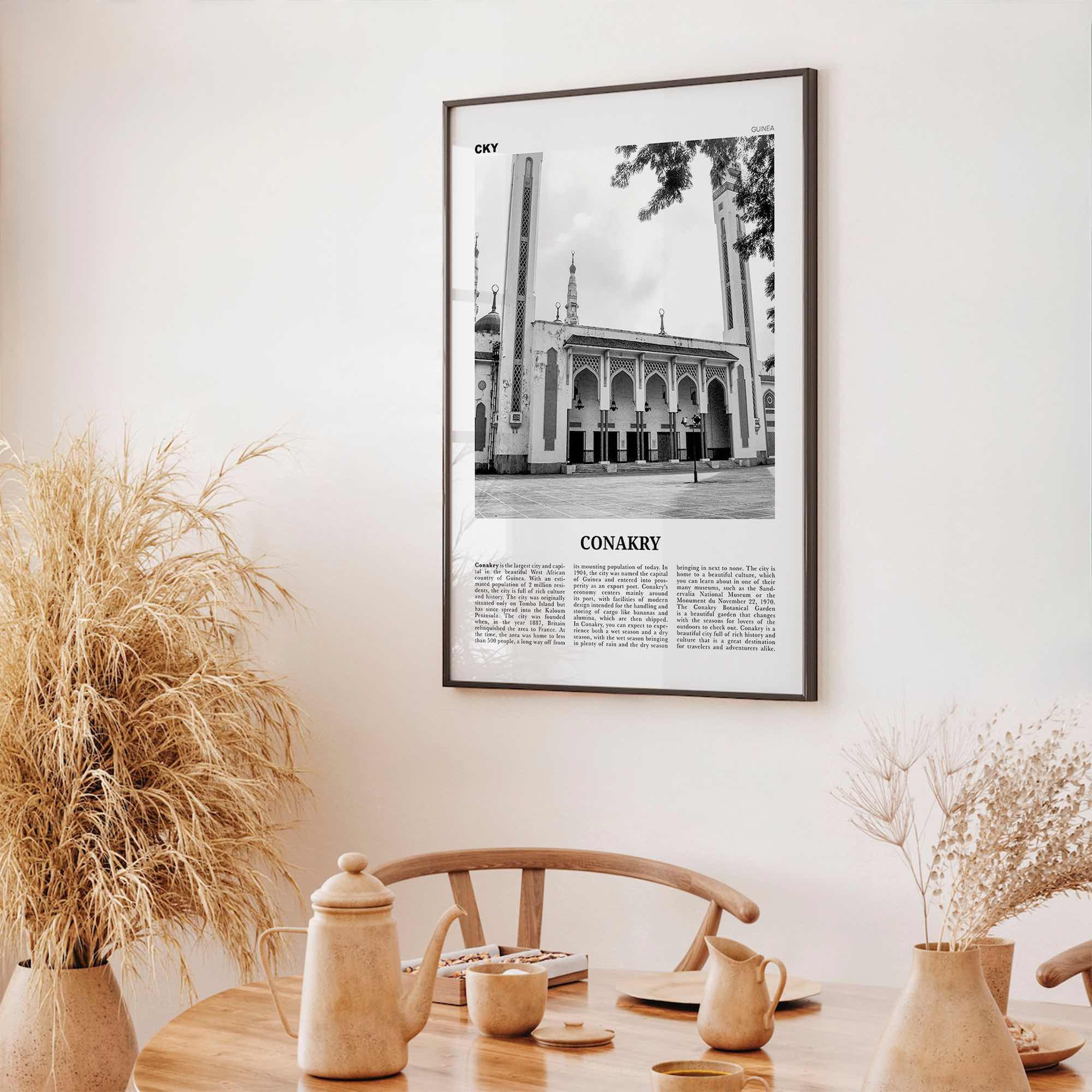 Conakry Print Black and White, Conakry Wall Art, Conakry Poster, Conakry Photo, Conakry Wall Décor, Guinea, Kɔnakiri, Africa