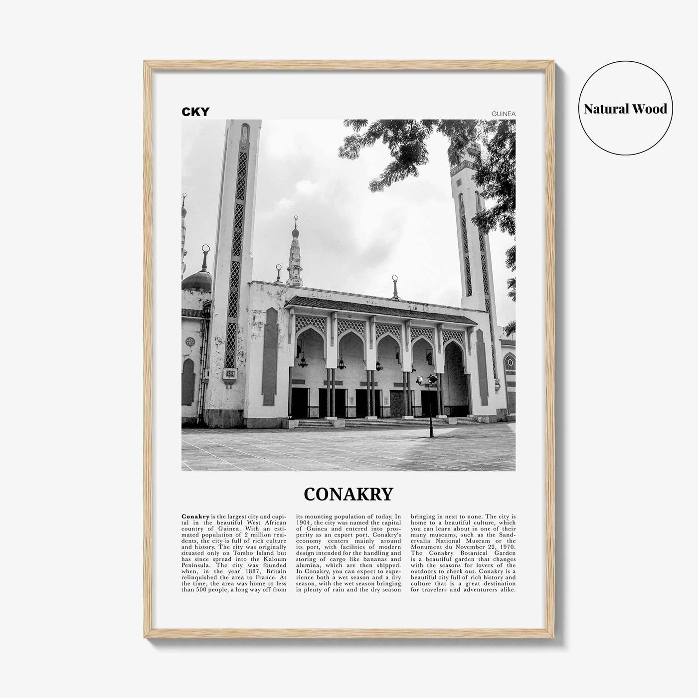 Conakry Print Black and White, Conakry Wall Art, Conakry Poster, Conakry Photo, Conakry Wall Décor, Guinea, Kɔnakiri, Africa