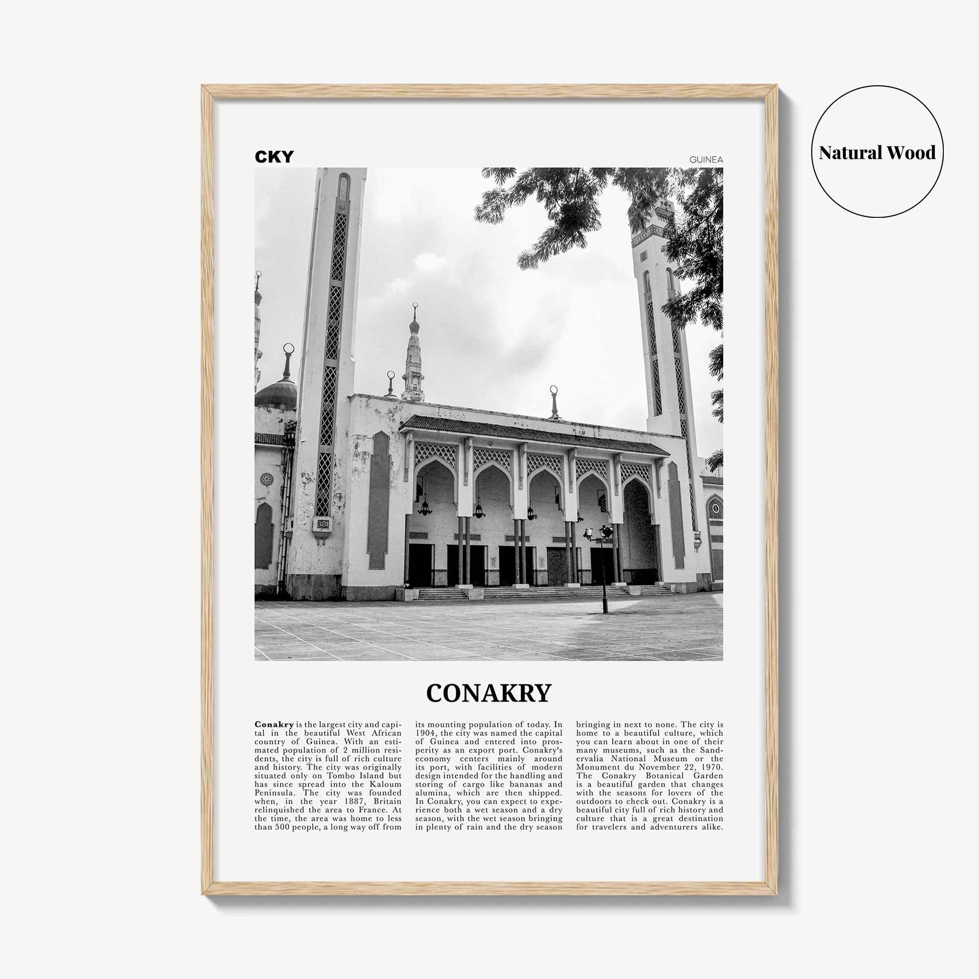 Conakry Print Black and White, Conakry Wall Art, Conakry Poster, Conakry Photo, Conakry Wall Décor, Guinea, Kɔnakiri, Africa