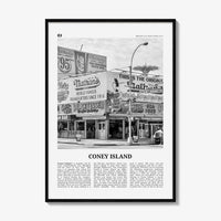 Coney Island Print Black and White, Coney Island Wall Art, Coney Island Poster, Coney Island Photo, Coney Island Wall Décor, Brooklyn