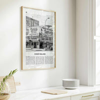 Coney Island Print Black and White, Coney Island Wall Art, Coney Island Poster, Coney Island Photo, Coney Island Wall Décor, Brooklyn